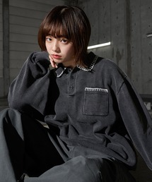 kutir | VINTAGE LIKE  STITCH KNIT POLO/ヴィンテージライクステッチニットポロ(ニット/セーター)