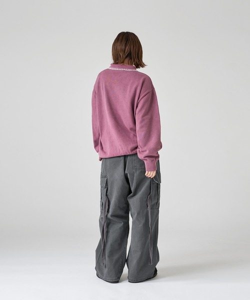 セール】VINTAGE LIKE STITCH KNIT POLO/ヴィンテージライクステッチ