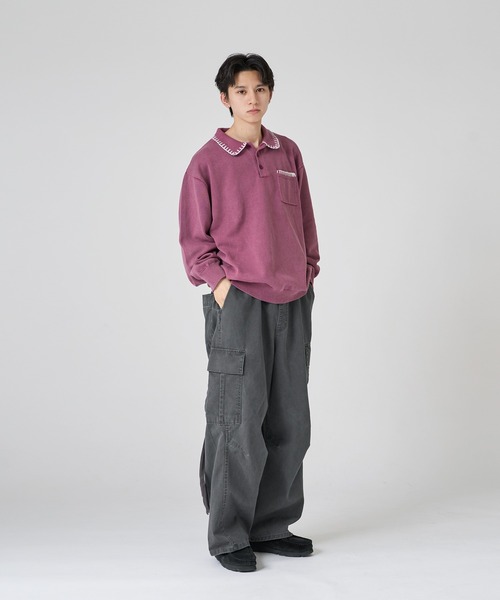 セール】VINTAGE LIKE STITCH KNIT POLO/ヴィンテージライクステッチ