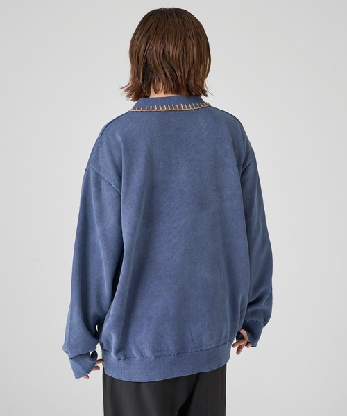 セール】VINTAGE LIKE STITCH KNIT POLO/ヴィンテージライクステッチ