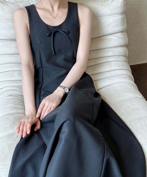 【セール】リボンジャンパースカート（ジャンパースカート）｜aimoha（アイモハ）