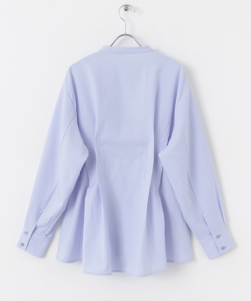 SENSE OF PLACE by URBAN RESEARCH（センスオブプレイスバイアーバンリサーチ）の「バンドカラーウエストタックシャツ（シャツ/ブラウス・レディース・アイボリー/チャコールグレー/ブルー・ONE）」の13枚目の写真