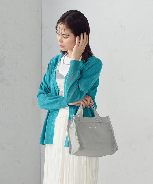 MONO　COMME CA（モノコムサ）の「キャンバスミニトート（トートバッグ・レディース・グレー/ブラック/ホワイト・FREE）」の6枚目の写真