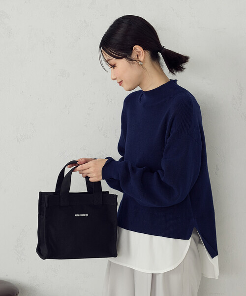 MONO　COMME CA（モノコムサ）の「キャンバスミニトート（トートバッグ・レディース・グレー/ブラック/ホワイト・FREE）」の15枚目の写真