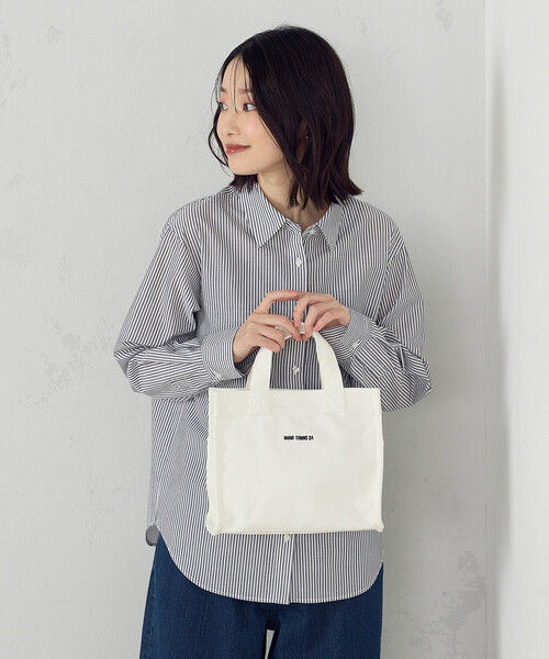 MONO　COMME CA（モノコムサ）の「キャンバスミニトート（トートバッグ・レディース・グレー/ブラック/ホワイト・FREE）」の21枚目の写真