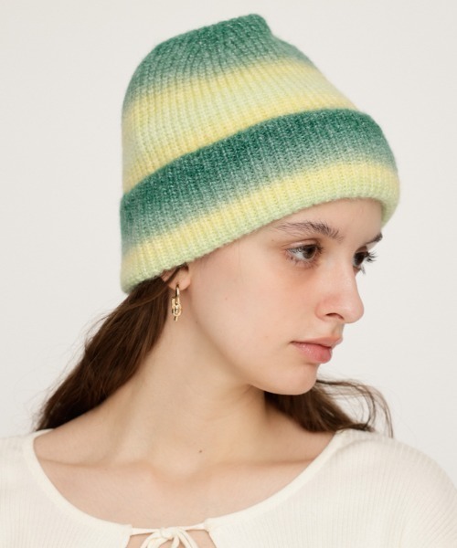 GRADATION KNIT BEANIE グラデーション ニット ビーニー（ニットキャップ/ビーニー）｜SLY（スライ）