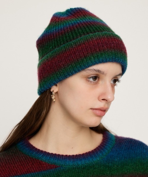 GRADATION KNIT BEANIE グラデーション ニット ビーニー（ニットキャップ/ビーニー）｜SLY（スライ）
