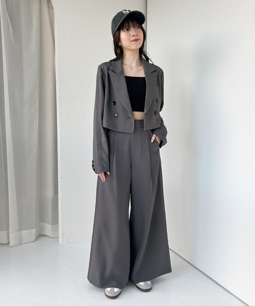 Heather（ヘザー）の「ラインレースショートジャケット　302732（テーラードジャケット・レディース・ベージュ/グレー・FREE）」の16枚目の写真