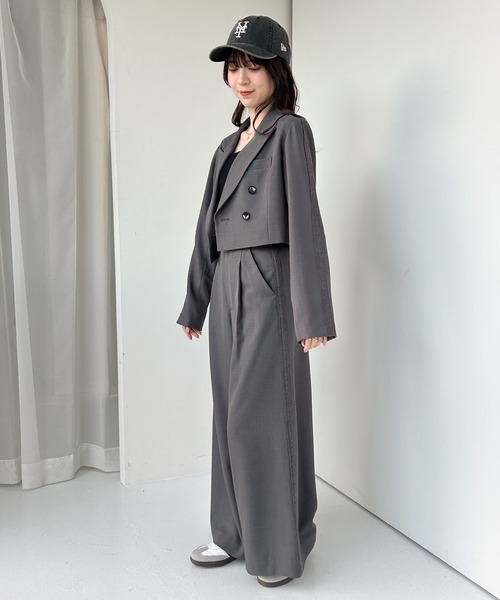 Heather（ヘザー）の「ラインレースショートジャケット　302732（テーラードジャケット・レディース・ベージュ/グレー・FREE）」の17枚目の写真