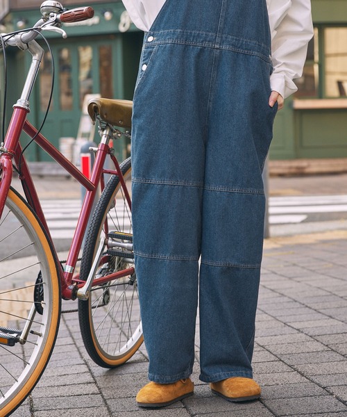 MONO-MART LADY'S(モノマートレディース)の「カーブシルエット デニムサロペット(サロペット/オーバーオール・レディース・インディゴブルー/ブルー系・FREE)」の15枚目の写真