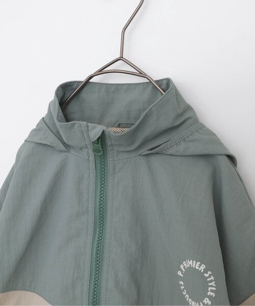 p.premier（ピードットプルミエ）の「【ジュニア対応】フードがしまえるマルチカラーウィンドブレーカー（ナイロンジャケット・キッズ・ブラック/ベージュ/ピンク/グリーン・140/90/100/80/130/120/110）」の18枚目の写真