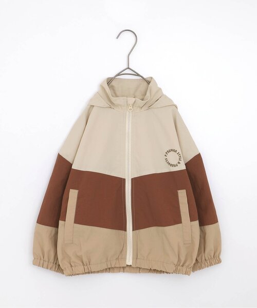 ジュニア対応】フードがしまえるマルチカラーウィンドブレーカー