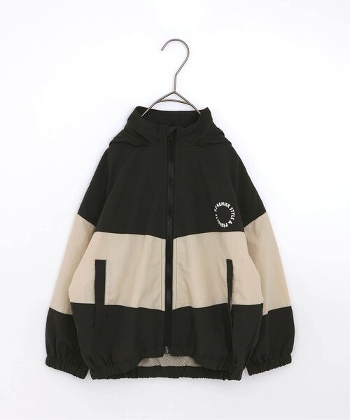 ジュニア対応】フードがしまえるマルチカラーウィンドブレーカー