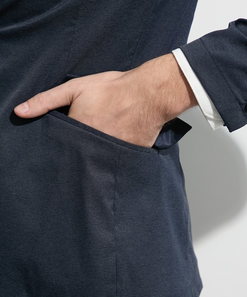 HIDEAWAYS NICOLE（ハイダウェイニコル）の「エアリードビージャケット（テーラードジャケット・メンズ・ブラック/ネイビー・LARGE/MEDIUM/X-LARGE）」の8枚目の写真