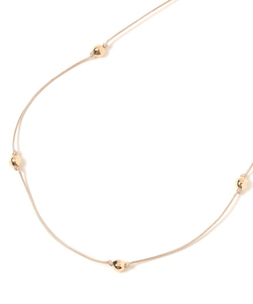 niko and...（ニコアンド）の「ボールコードロングネックレス（ネックレス・レディース・ベージュ/ブラック・0）」の8枚目の写真