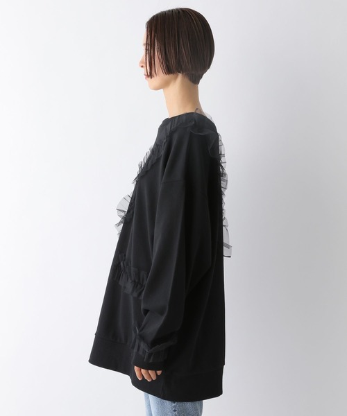 LEPSIM（レプシィム）の「チュール裏毛チュニック　290282（チュニック・レディース・ブラック/ネイビー・FREE）」の16枚目の写真