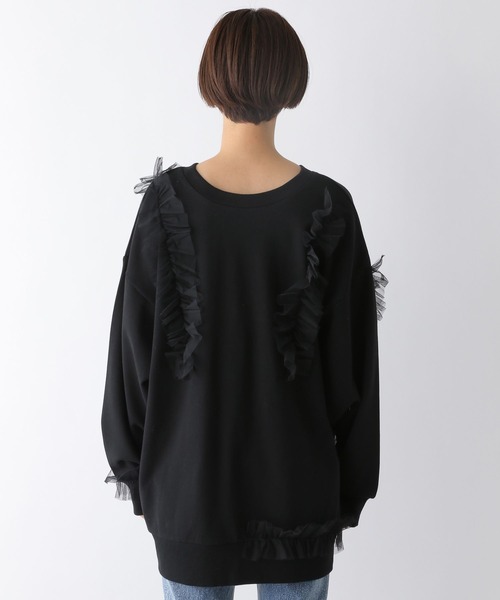 LEPSIM（レプシィム）の「チュール裏毛チュニック　290282（チュニック・レディース・ブラック/ネイビー・FREE）」の17枚目の写真