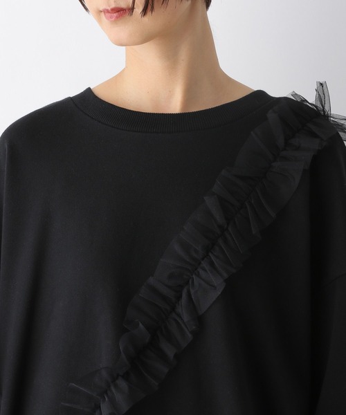 LEPSIM（レプシィム）の「チュール裏毛チュニック　290282（チュニック・レディース・ブラック/ネイビー・FREE）」の18枚目の写真