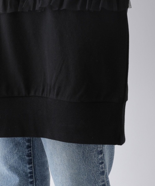 LEPSIM（レプシィム）の「チュール裏毛チュニック　290282（チュニック・レディース・ブラック/ネイビー・FREE）」の20枚目の写真