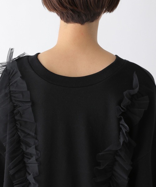 LEPSIM（レプシィム）の「チュール裏毛チュニック　290282（チュニック・レディース・ブラック/ネイビー・FREE）」の21枚目の写真