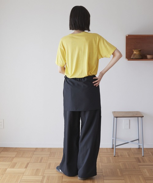 Unblend】フラップ付き レイヤード ワイド イージーパンツ Unblend