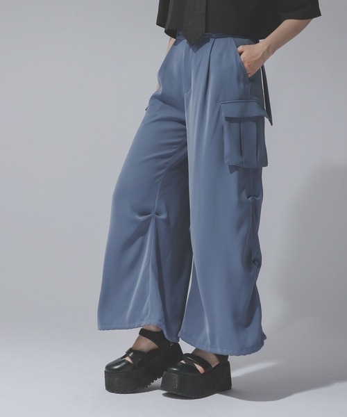 2WAYトロミワイドカーゴパンツ(HARE)（カーゴパンツ）｜HARE