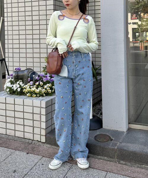 【翌日発送】COYSEIO FLOWER SNAP DENIM PANTSデニム MUSINSA公式 | COYSEIO FLOWER SNAP DENIM PANTS BLACK