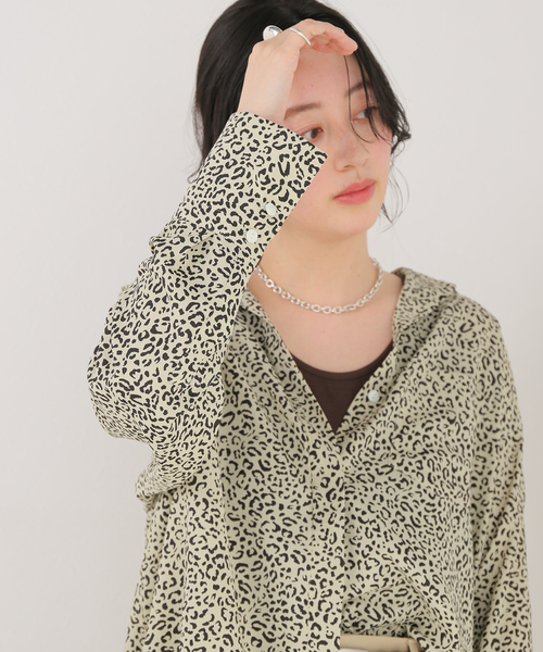 journal standard L'essage(ジャーナルスタンダードレサージュ)の「レオパードプリントシャツ(シャツ/ブラウス・レディース・ブラック/ベージュ・FREE)」の18枚目の写真