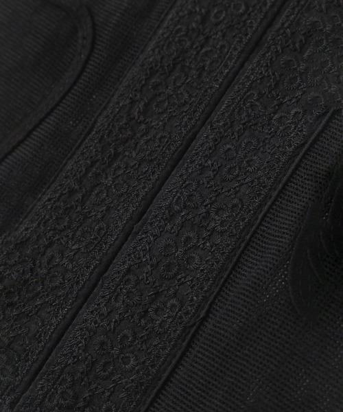 ROSE BUD（ローズバッド）の「コードエンブロイダリーカーディガン（カーディガン/ボレロ・レディース・ホワイト/ブラック・ONE SIZE）」の6枚目の写真