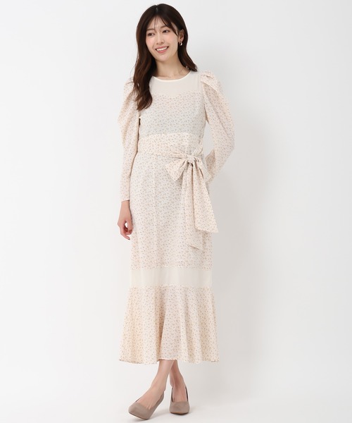 MISCH MASCH(ミッシュマッシュ)の「シアー切替小花柄マーメイドワンピース(ワンピース・レディース・ブラック/アイボリー・S/M)」の15枚目の写真
