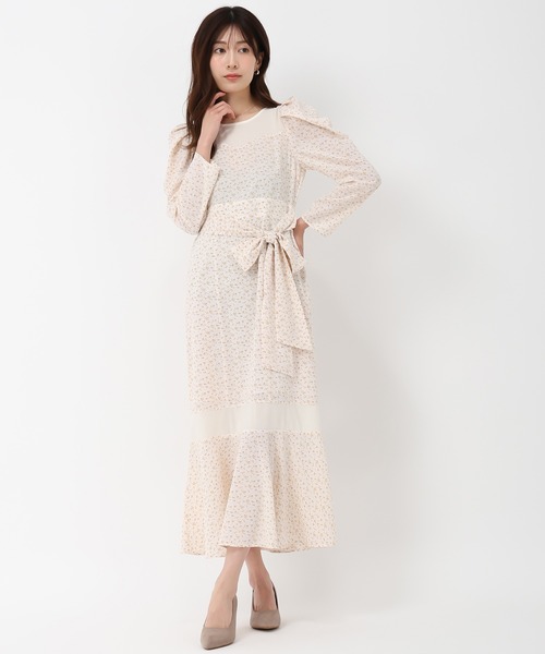 MISCH MASCH(ミッシュマッシュ)の「シアー切替小花柄マーメイドワンピース(ワンピース・レディース・ブラック/アイボリー・S/M)」の17枚目の写真
