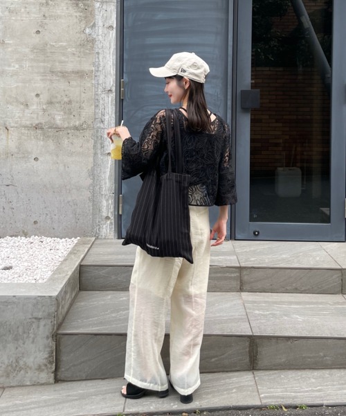 【Giuseppe Di Morabito】ビスコースジャージーのフレアパンツ Giuseppe Di Morabito Fishnet Palazzo Trousers | Black | FARFETCH