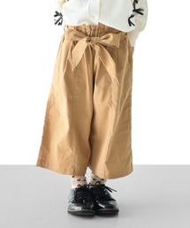 試着のみ　grin ナチュラルランドリーイエロー 　ガウチョパンツ サイズ2 試着のみ grin ナチュラルランドリーイエロー ガウチョパンツ