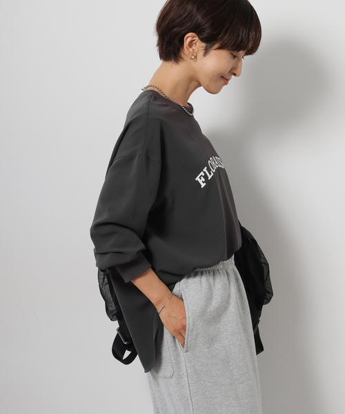 tシャツ ジョーゼットロゴロンＴ レディース 追加2》ジョーゼットロゴロンTEE（シャツ/ブラウス）｜JOURNAL