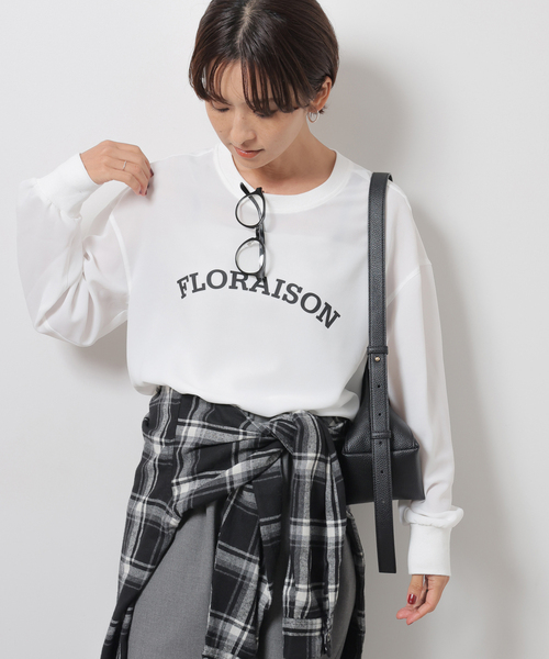 tシャツ ジョーゼットロゴロンＴ レディース 追加2》ジョーゼットロゴロンTEE（シャツ/ブラウス）｜JOURNAL