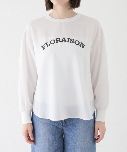 tシャツ ジョーゼットロゴロンＴ レディース 追加2》ジョーゼットロゴロンTEE（シャツ/ブラウス）｜JOURNAL