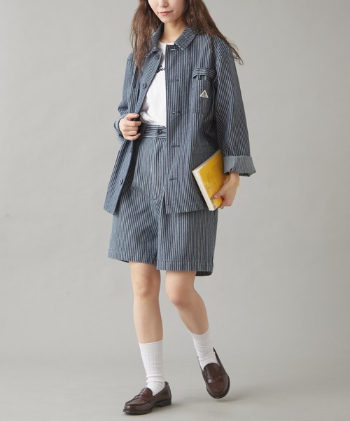 GEVACO（ゲバコ）の「【GEVACO】10ozデニムハーフタックパンツ（デニムパンツ・レディース・ホワイト/インディゴブルー/ネイビー・LARGE/MEDIUM/SMALL）」の13枚目の写真