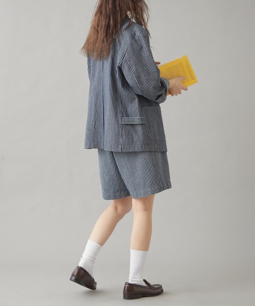 GEVACO（ゲバコ）の「【GEVACO】10ozデニムハーフタックパンツ（デニムパンツ・レディース・ホワイト/インディゴブルー/ネイビー・LARGE/MEDIUM/SMALL）」の21枚目の写真