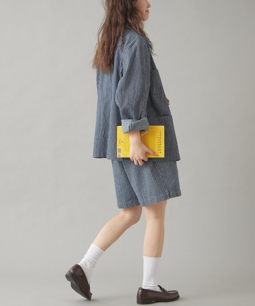 GEVACO（ゲバコ）の「【GEVACO】10ozデニムハーフタックパンツ（デニムパンツ・レディース・ホワイト/インディゴブルー/ネイビー・LARGE/MEDIUM/SMALL）」の22枚目の写真