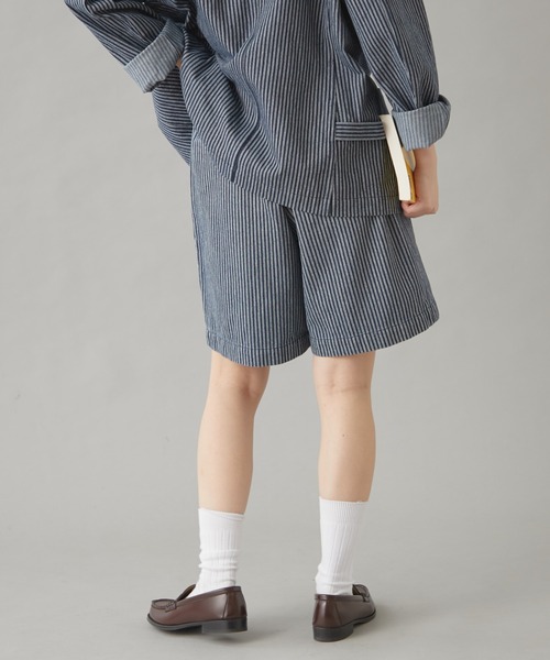 GEVACO（ゲバコ）の「【GEVACO】10ozデニムハーフタックパンツ（デニムパンツ・レディース・ホワイト/インディゴブルー/ネイビー・LARGE/MEDIUM/SMALL）」の9枚目の写真