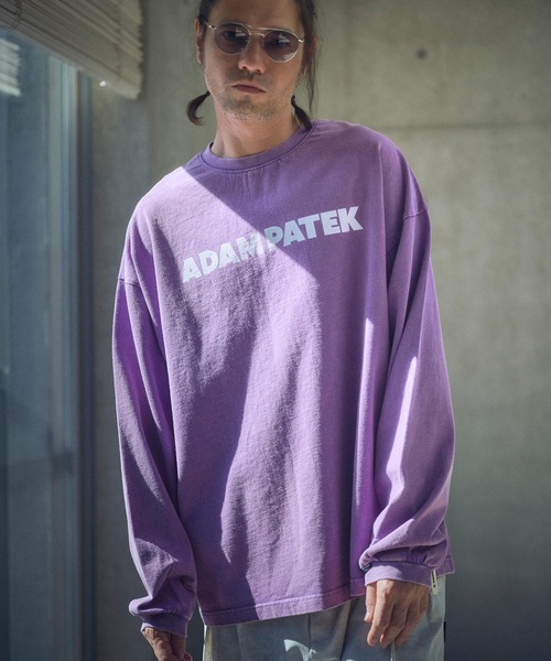 ADAM PATEK(アダムパテック)の「ADAMPATEK/basic logo long sleeve T/ロゴロングスリーブTシャツ(Tシャツ/カットソー・メンズ・ホワイト/ブラック/パープル/オレンジ・1/2)」の4枚目の写真