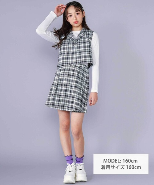 ZIDDY（ジディ）の「【 ニコ☆プチ 掲載 】ジレ＆ベーシックTシャツセット(130~160cm)（アンサンブル・キッズ・グレー/ブラック系その他・FREE/130cm/140cm/150cm）」の13枚目の写真