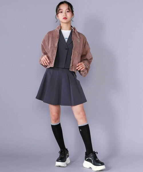 ZIDDY（ジディ）の「【 ニコ☆プチ 掲載 】ジレ＆ベーシックTシャツセット(130~160cm)（アンサンブル・キッズ・グレー/ブラック系その他・FREE/130cm/140cm/150cm）」の4枚目の写真