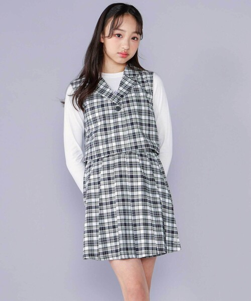 ZIDDY（ジディ）の「【 ニコ☆プチ 掲載 】ジレ＆ベーシックTシャツセット(130~160cm)（アンサンブル・キッズ・グレー/ブラック系その他・FREE/130cm/140cm/150cm）」の10枚目の写真