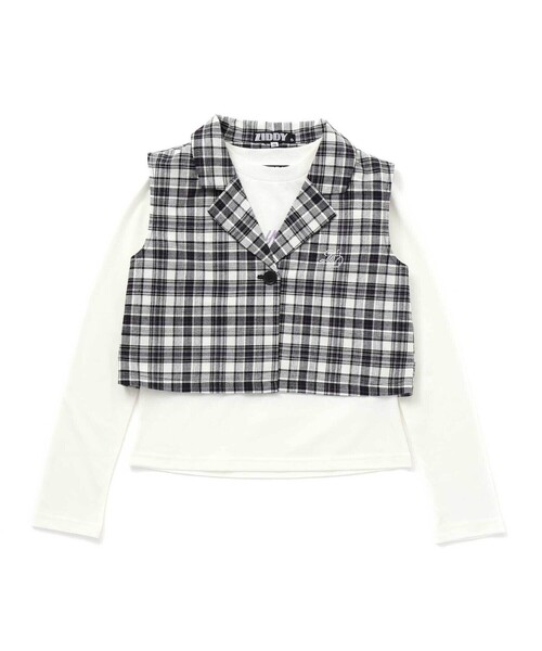 ZIDDY（ジディ）の「【 ニコ☆プチ 掲載 】ジレ＆ベーシックTシャツセット(130~160cm)（アンサンブル・キッズ・グレー/ブラック系その他・FREE/130cm/140cm/150cm）」の5枚目の写真