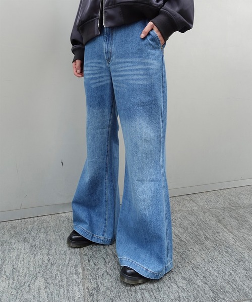 Forte（フォルテ）（フォルテ）の「West Side Modern Vintage Like Bell Bottom Pants/ウエストサイドモダンヴィンテージフレアデニムパンツ/洗える/フレアシルエット（デニムパンツ・メンズ・ブラック/インディゴブルー・LARGE/MEDIUM）」の14枚目の写真