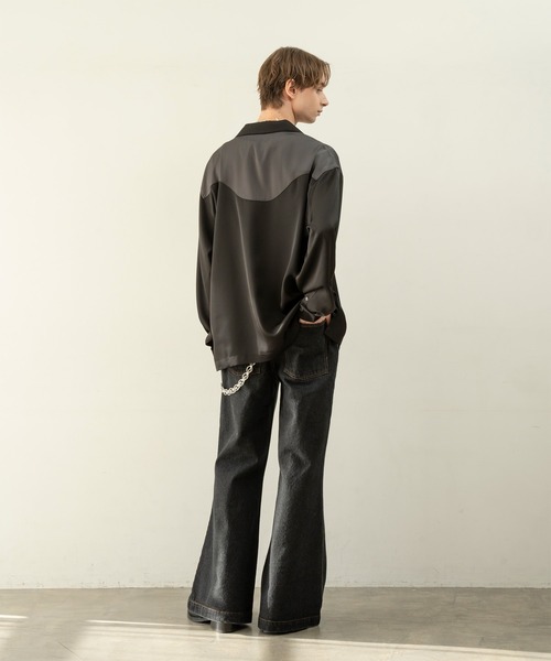 Forte（フォルテ）（フォルテ）の「West Side Modern Vintage Like Bell Bottom Pants/ウエストサイドモダンヴィンテージフレアデニムパンツ/洗える/フレアシルエット（デニムパンツ・メンズ・ブラック/インディゴブルー・LARGE/MEDIUM）」の22枚目の写真