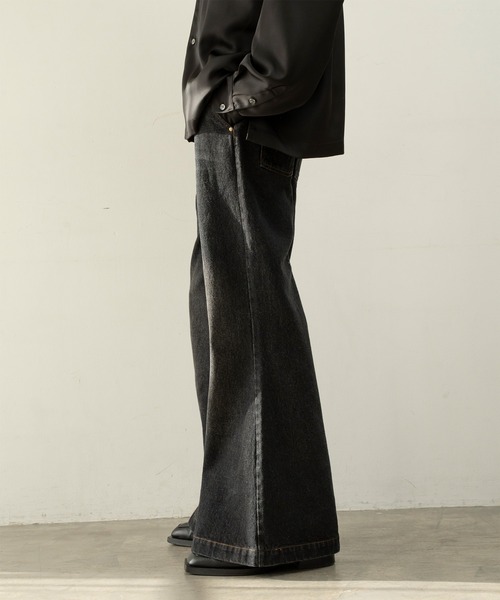 Forte（フォルテ）（フォルテ）の「West Side Modern Vintage Like Bell Bottom Pants/ウエストサイドモダンヴィンテージフレアデニムパンツ/洗える/フレアシルエット（デニムパンツ・メンズ・ブラック/インディゴブルー・LARGE/MEDIUM）」の5枚目の写真
