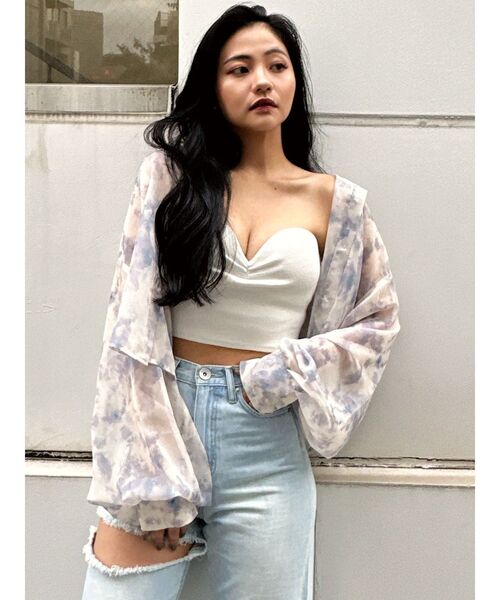 GYDA（ジェイダ）の「SHEERショートシャツ（シャツ/ブラウス
