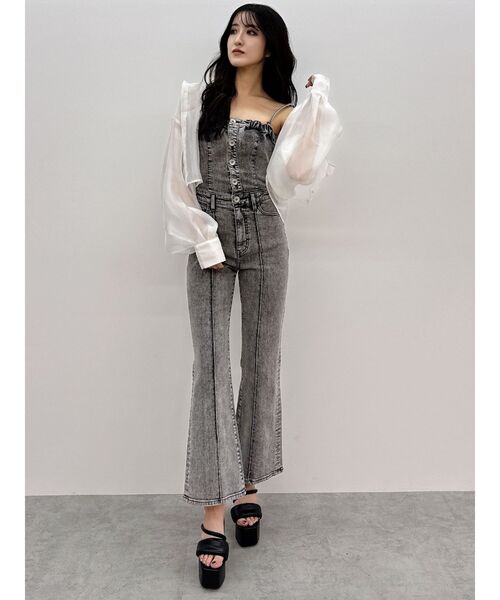 GYDA(ジェイダ)の「SHEERショートシャツ(シャツ/ブラウス・レディース・ブラック/その他1/オフホワイト・FREE)」の18枚目の写真